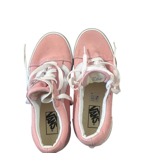 Vans Kids Old Skool Powder Pink White sneakers size 1.5 - Picture 8 of 12